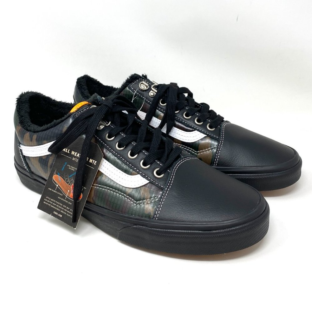 VANS Old Skool MTE Men's Leather Black Green Camo Khaki Size 11.5 VN0A348F2TI - Picture 10 of 10
